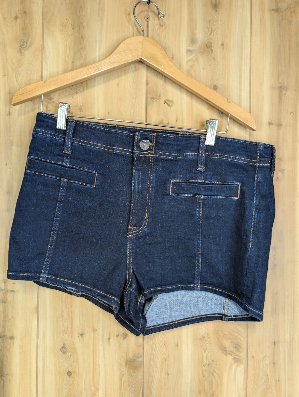 Nwt American Eagle Outfitters Dark Blue Denim Micro Shorts